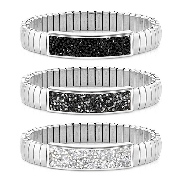 노미네이션 팔찌 EXTENSION (익스텐션) Glitter bracelet (M) Stainless steel with crystals 043221 (택1)