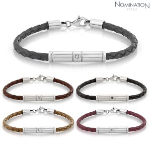노미네이션 팔찌 TRIBE (트라이브) bracelet, leather and Cubic Zirconia 026420(택1)