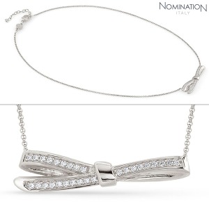 노미네이션 목걸이 MYCHERIE (마이쉐리) necklace 925 silver and cubic zirconia big BOW (Silver) 146305/010