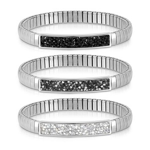 노미네이션 팔찌 EXTENSION (익스텐션) Glitter bracelet (S) Stainless steel with crystals 043220 (택1)
