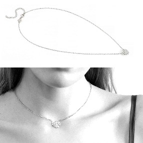 노미네이션 목걸이 RAYOFLIGHT (레이오브라이트) necklace in 925 silver and cubic zirconia (Heart) 240202/004